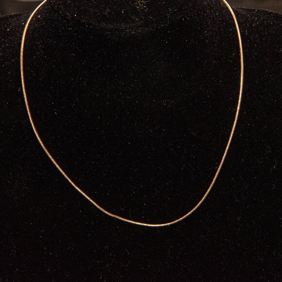 14K Yellow Gold Snake Chain 18" - Picture 1 of 2